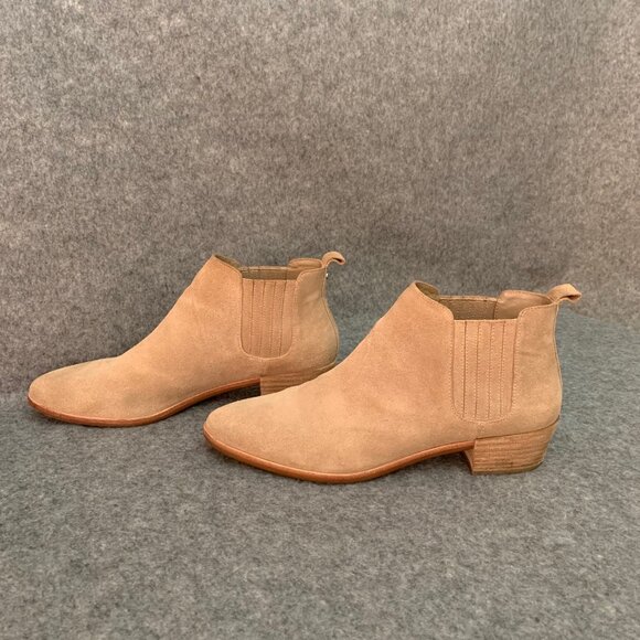 MICHAEL Michael Kors Women's Leather Suede Lottie Bootie Pull On Ankle Boots - Picture 4 of 9